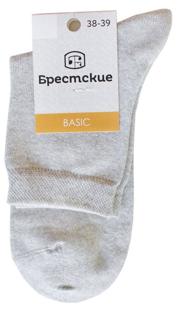 Носки женские Брестские basic светло-серые, р 25