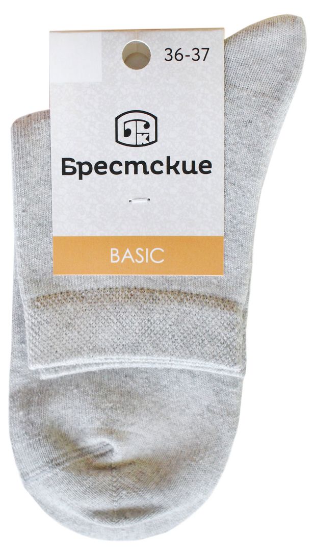Носки женские Брестские basic светло-серые, р 23