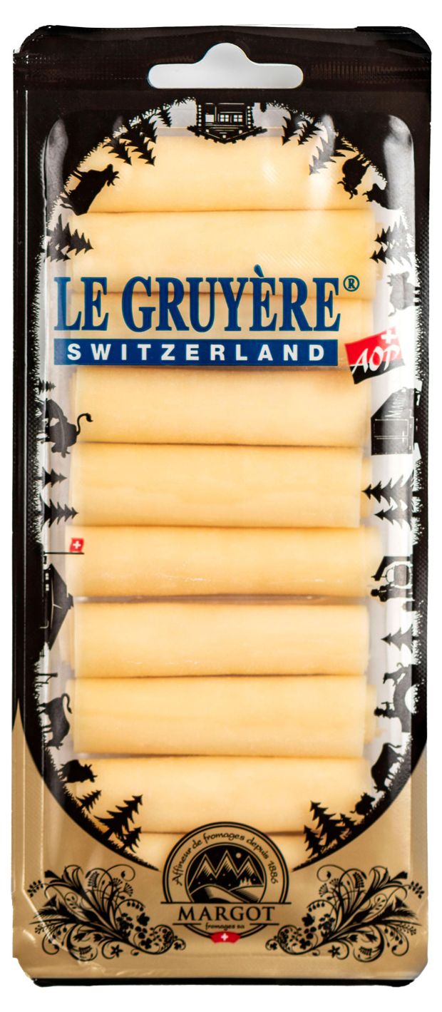 Сыр твердый Грюйер Margot Fromages рулет 49% БЗМЖ Швейцария, 100 г