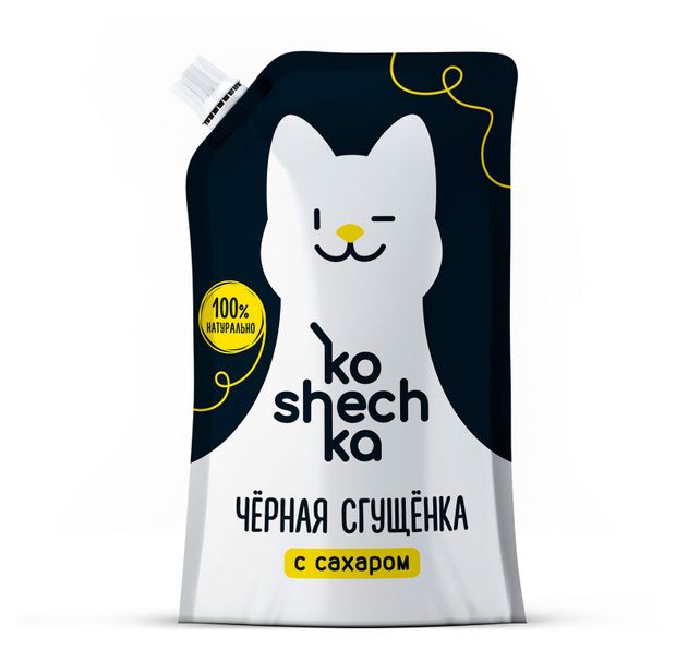 Продукт молочный Koshechka Черная сгущенка с сахаром 6%, 270 г
