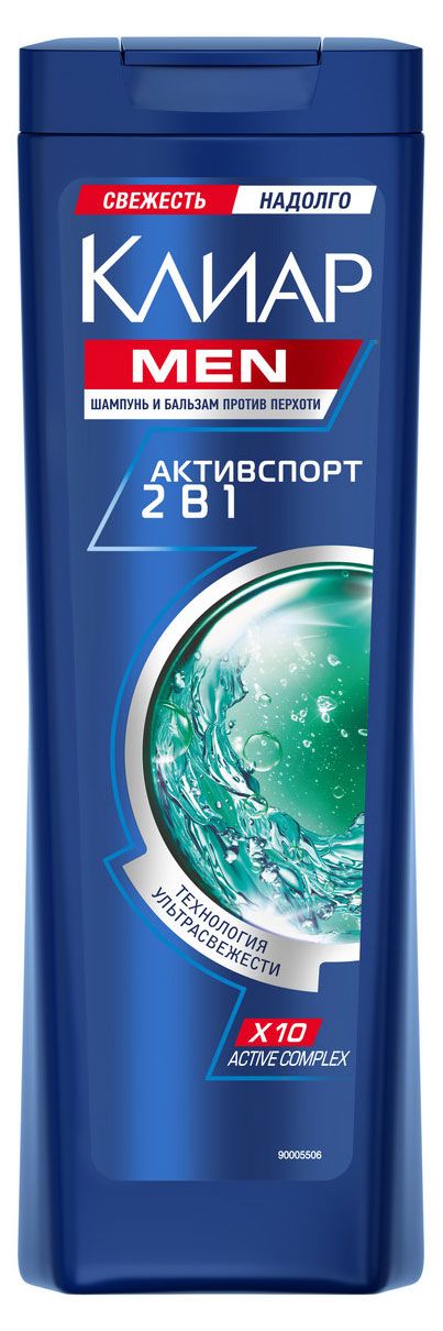 Шампунь для волос Клиар Men Активспорт, 400 мл