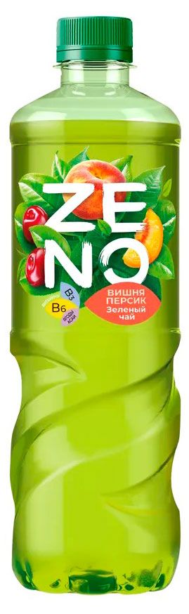 Чай зеленый Zeno с вишней и персиком, 500 мл