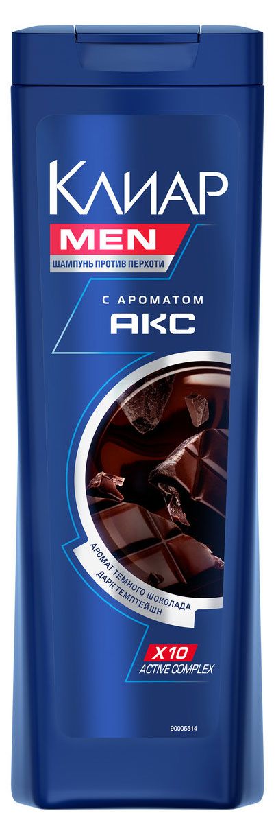 Шампунь для волос Клиар Men Axe Dark Temptation против перхоти с ароматом темного шоколада, 380 мл