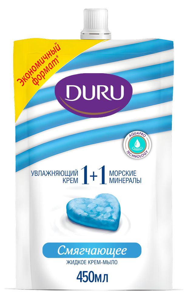Мыло жидкое Морские Минералы Duru 1+1 запасной блок, 450 мл