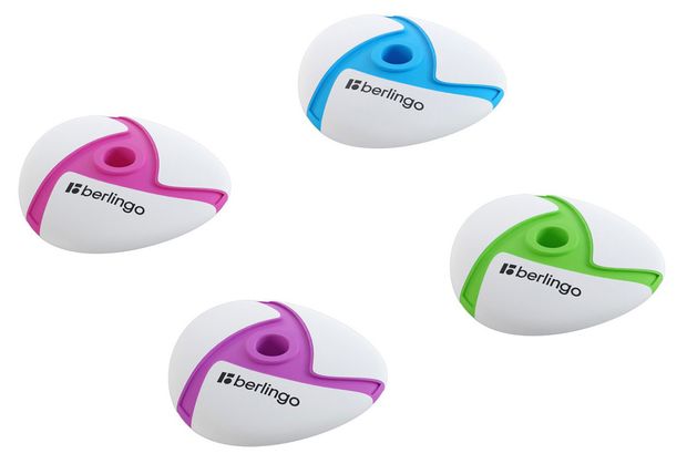 Ластик Berlingo Windmill треугольный 45х45х12 мм, 1 шт в ассортименте