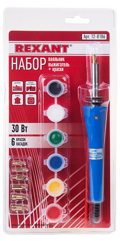 Набор Rexant выжигатель паяльник + краски