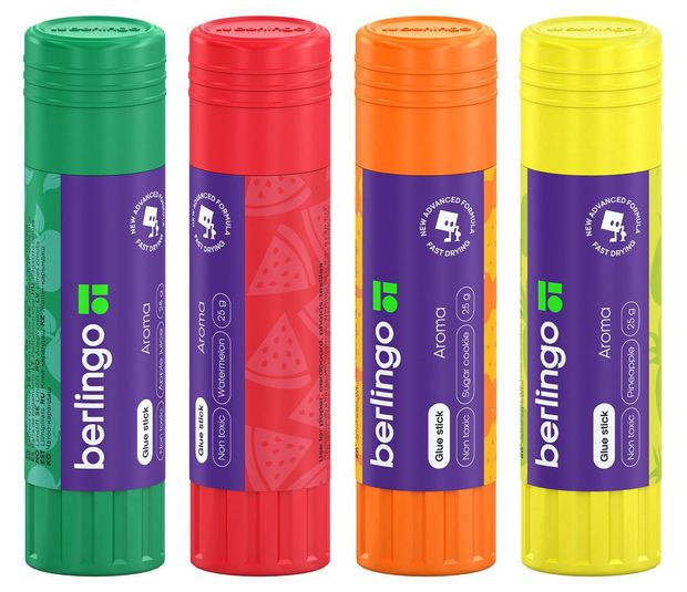 Клей-карандаш Berlingo Aroma 21 г, 1 шт в ассортименте