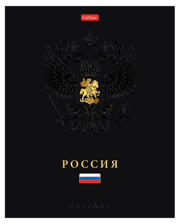 Тетрадь Hatber Россия А5 в клетку 48 л, 1 шт в ассортименте
