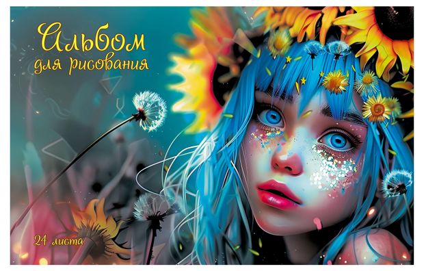Альбом для рисования ПЗБМ Фэнтези А4 24 л, 1 шт в ассортименте