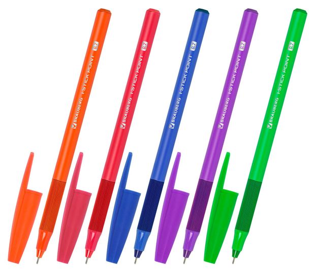 Ручка шариковая Brauberg i-Stick Point Neon синяя 0,7 мм, 1 шт в ассортименте