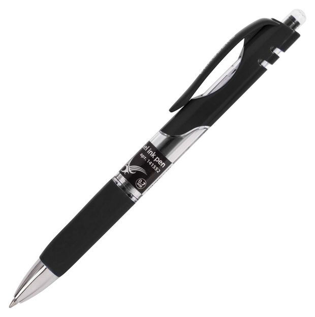 Ручка гелевая автоматическая Brauberg Black Jack черная 0,7 мм, 1 шт