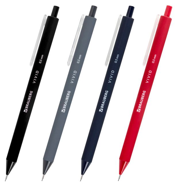 Карандаш механический Brauberg Vivid HB 0,5 мм, 1 шт в ассортименте