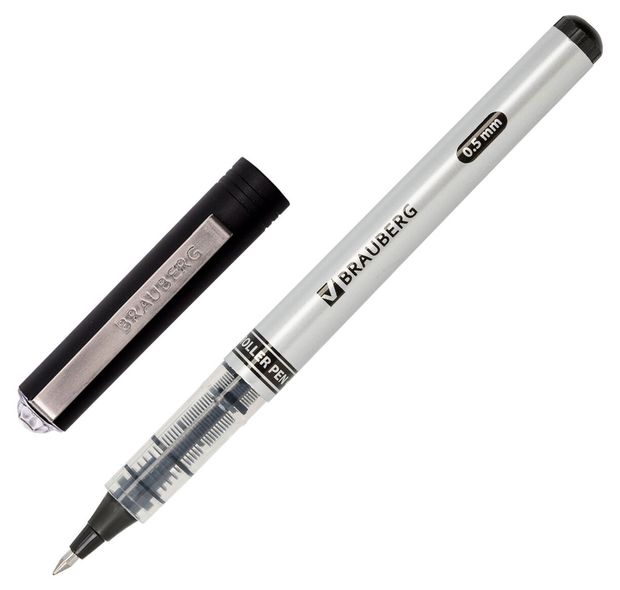 Ручка-роллер Brauberg Flagman черная 0,5 мм, 1 шт