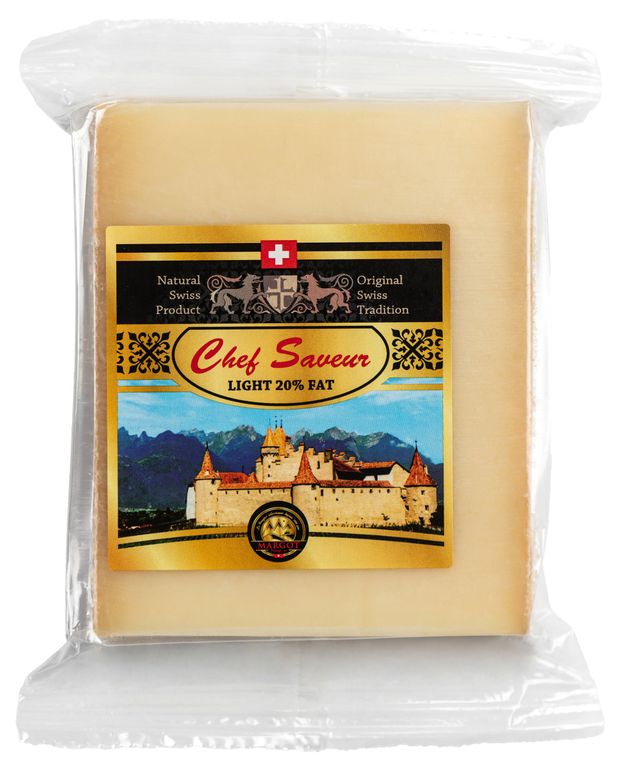Сыр твердый Шеф Савье Margot Fromages 20% БЗМЖ Швейцария, 200 г