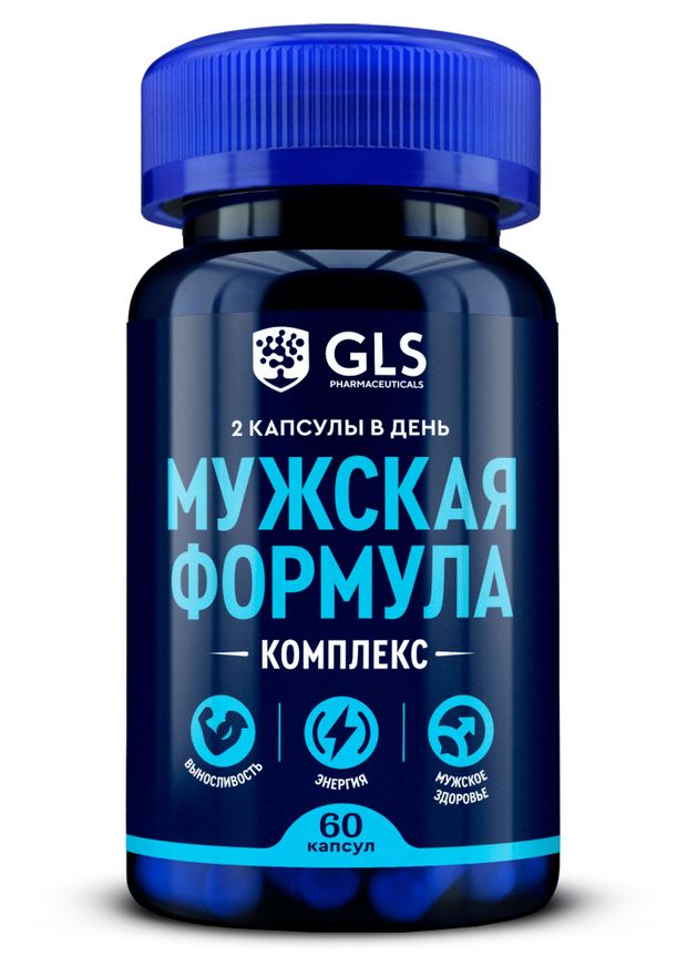 БАД GLS Pharmaceuticals Мужская формула 440 мг, 60 капсул