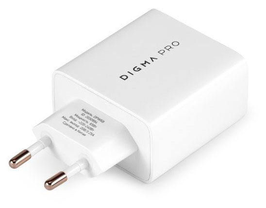 Сетевое зарядное устройство DIGMA Pro DPW6B 2хUSB-C/USB-A 65Вт