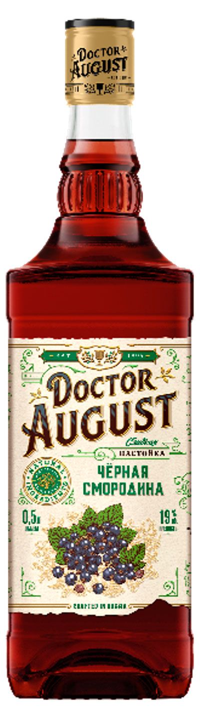 Настойка сладкая Doctor August черная смородина Россия, 0,5 л