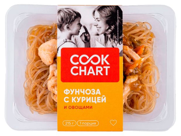 Фунчоза Cook Chart с курицей и овощами, 215 г