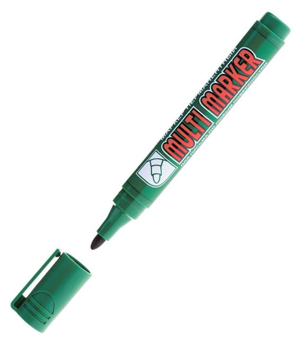 Маркер перманентный Crown Multi Marker зеленый, 3 мм