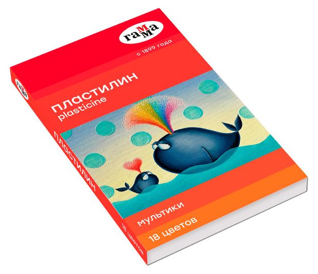 Пластилин Гамма Мультики со стеком, 18 цветов