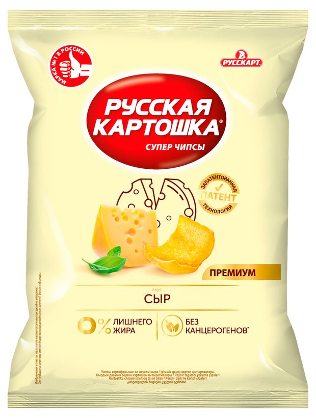 Чипсы Русская картошка со вкусом сыра, 140 г
