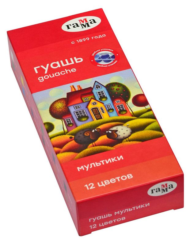 Краски Гуашь Гамма Мультики 15 мл, 12 цветов