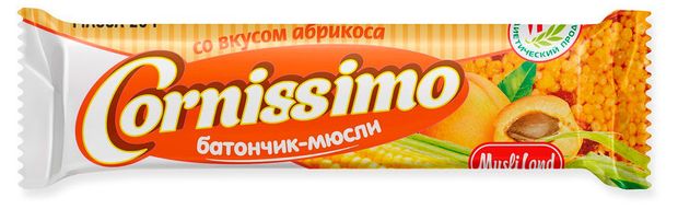 Батончик-мюсли Cornissimo со вкусом абрикоса Беларусь, 25 г