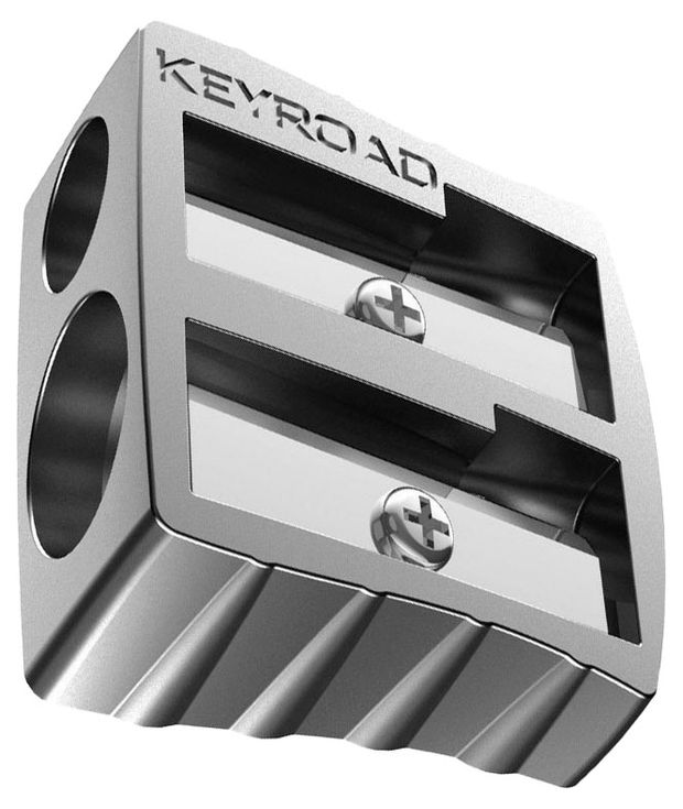 фото Точилка keyroad metal металлическая 2 отверстия 28х27х15 мм, 1 шт