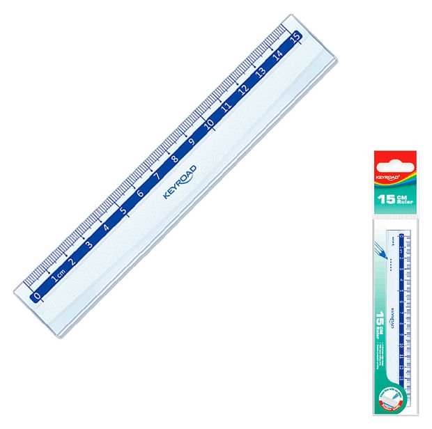 Линейка KEYROAD Classic 15 см, 1 шт