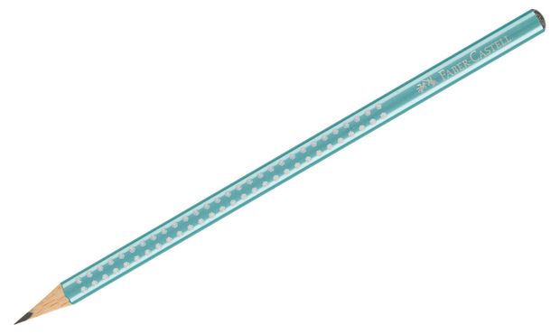 Карандаш чернографитный Faber-Castell Sparkle трехгранный В, 1 шт
