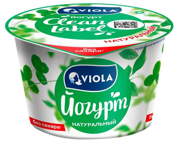 Йогурт густой ложковый Viola Clean Label Классический натуральный 3,4% БЗМЖ, 180 г