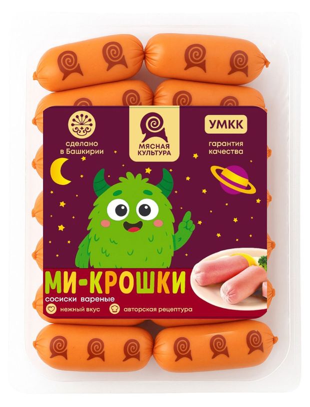 Сосиски вареные УМКК Ми-крошки, 400 г