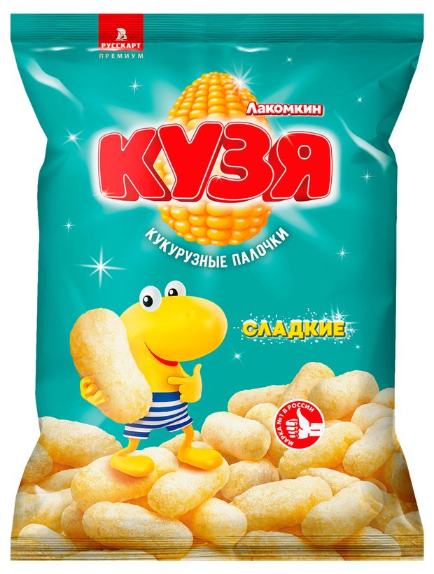 Палочки кукурузные Русскарт КУЗЯ Лакомкин сладкие, 140 г