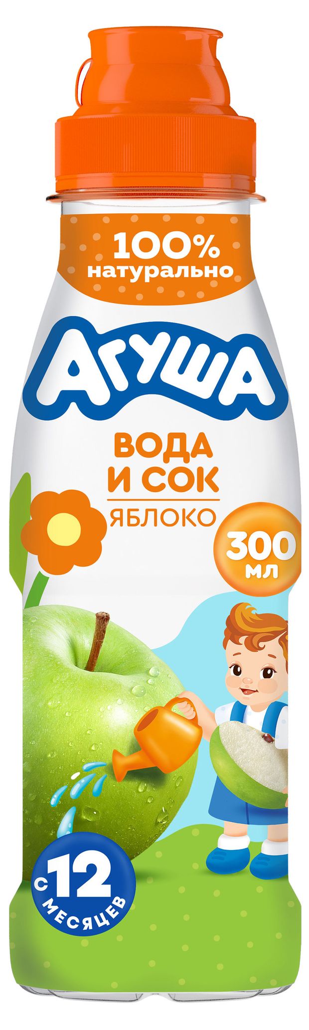 Напиток сокосодержащий Агуша Яблоко с 12 мес., 300 мл