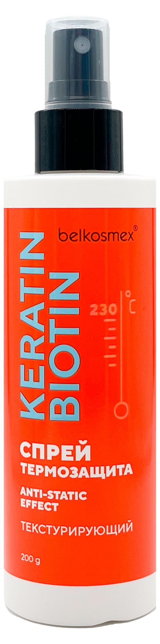 фото Спрей для волос belkosmex ketatin biotin термозащита anti-static effect текстурирующийx беларусь, 200 мл