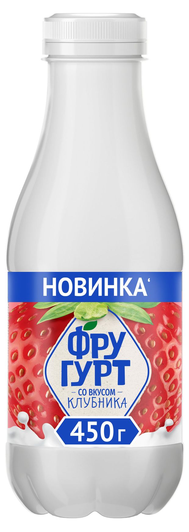 Напиток кисломолочный йогуртный Фругурт со вкусом клубники 1% БЗМЖ, 450 г