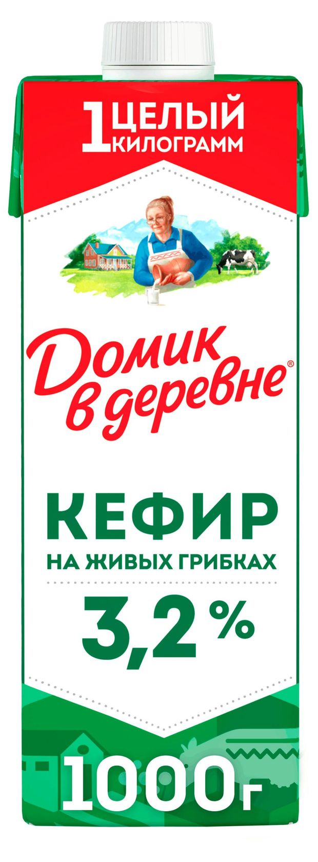 Кефир Домик в деревне 3,2 % БЗМЖ, 1 кг