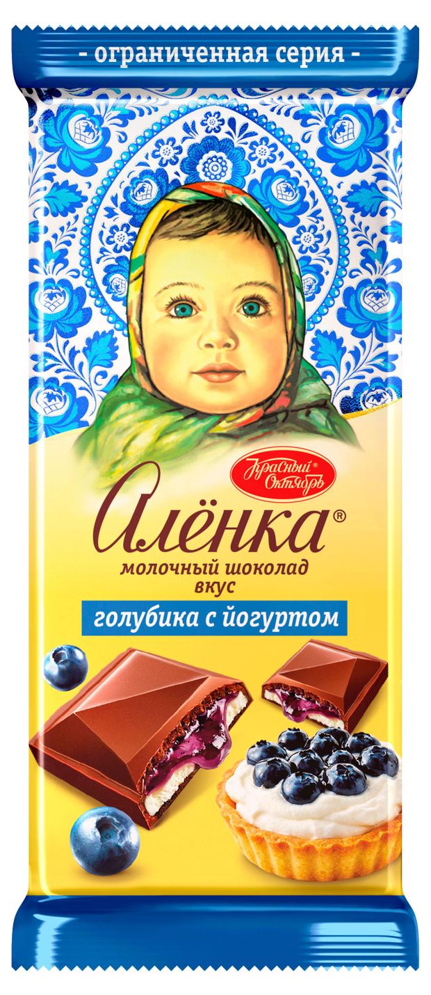 Шоколад молочный Аленка голубика с йогуртом, 87 г
