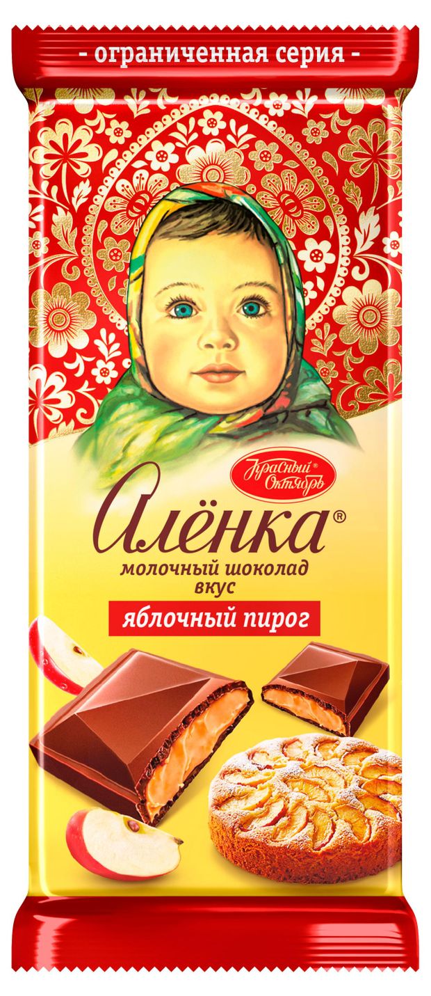 Шоколад молочный Аленка яблочный пирог, 87 г