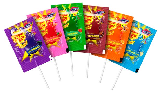 Карамель Chupa Chups Kick Pops Кик Попс Китай 9 г, 1 шт в ассортименте