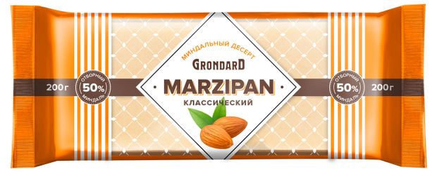 Марципан Grondard Миндальный десерт классически 50%, 200 г