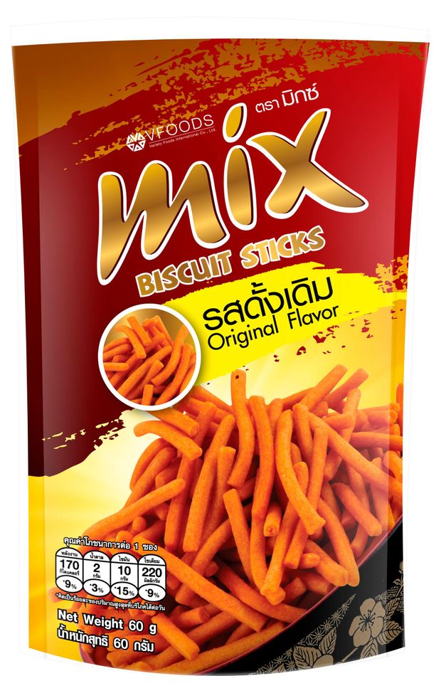 Палочки пшеничные хрустящие MIX с оригинальным вкусом Таиланд, 50 г