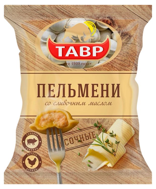 Пельмени ТАВР со сливочным маслом, 900 г