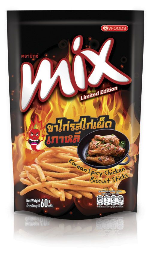 Палочки пшеничные MIX со вкусом острой корейской курицы Таиланд, 50 г