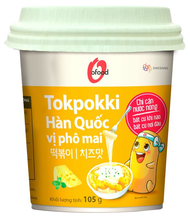 Рисовые палочки O'Food Ттокпокки со вкусом сыра Вьетнам, 105 г