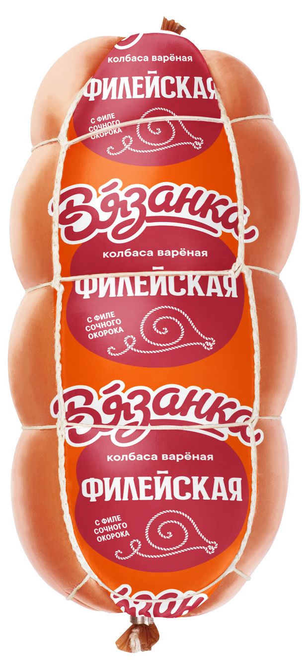 Колбаса вареная Вязанка Филейская с филе сочного окорока, 450 г