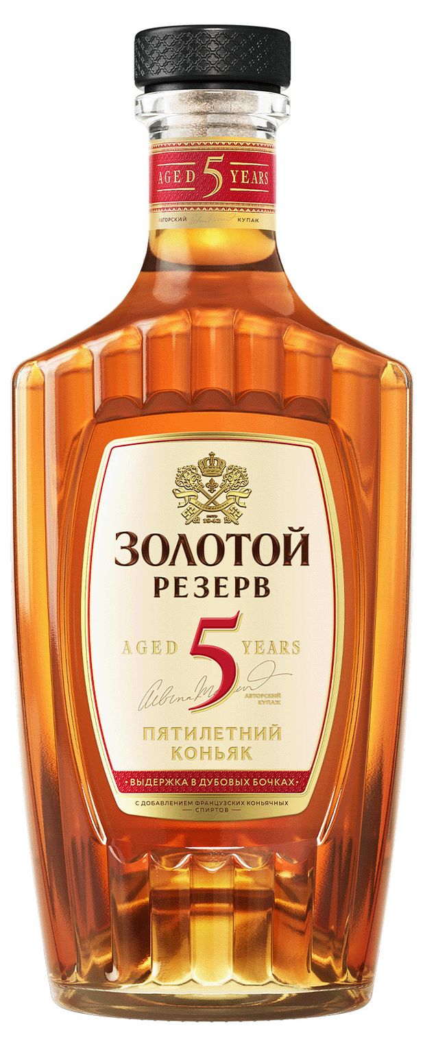 Коньяк Золотой Резерв 5 звезд Россия, 0,7 л