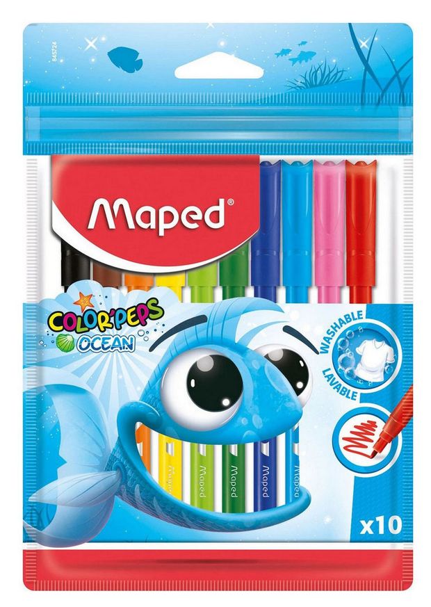 Фломастеры Maped COLOR'PEPS OCEAN, 10 шт