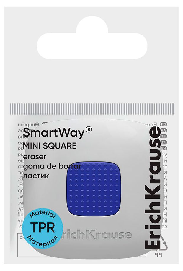 Ластик ErichKrause SmartWay с пластовым держателем, 1 шт