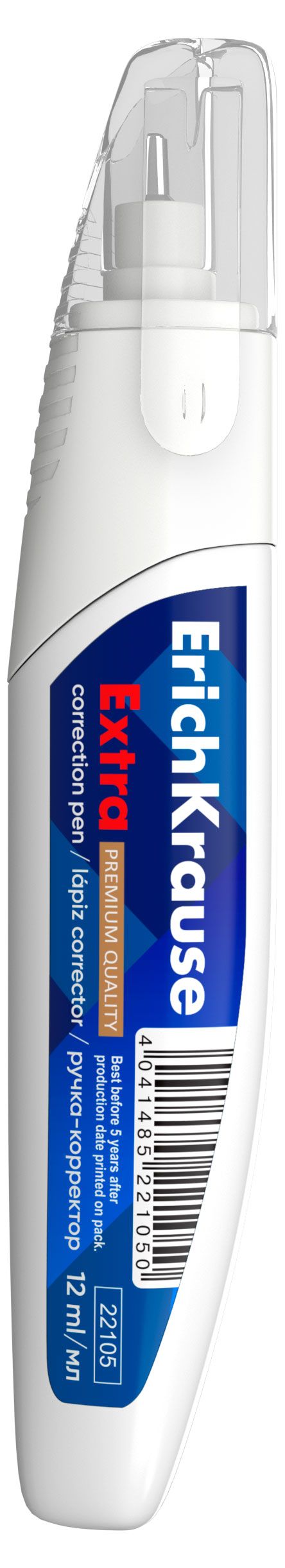 Ручка корректирующая ErichKrause Techno White Ergo 12 мл, 1 шт в ассортименте